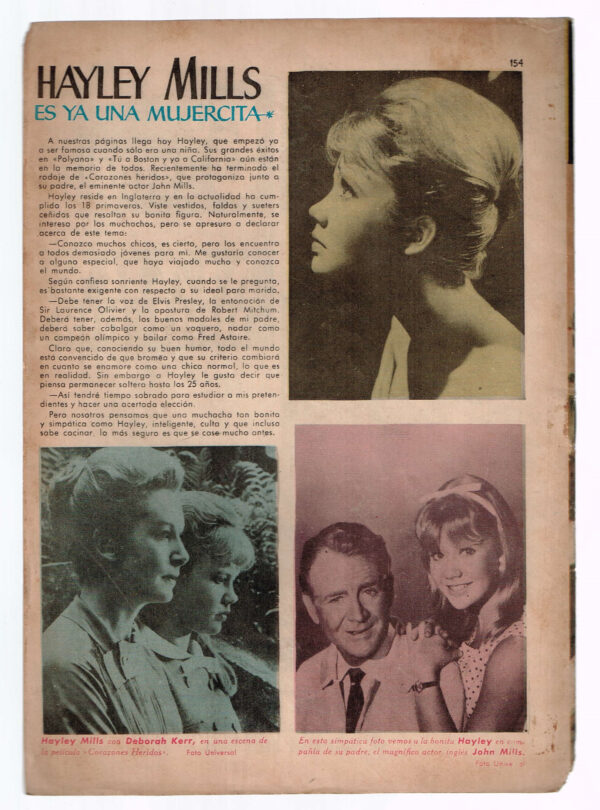 Romántica revista juvenil Femenina Nº 154  Ibero Mundial de Ediciones  1961 - Imatge 2